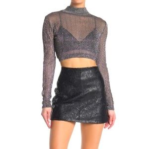 Blank nyc faux leather skirt